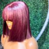 10inches closure fringe wig