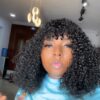14inches pixel fringe wig
