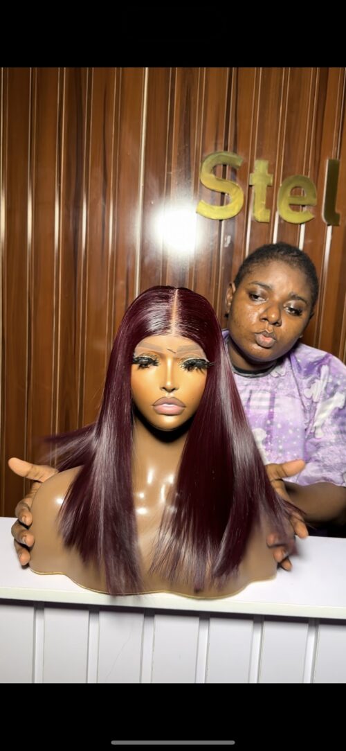 14inches dark wine with kim k closure