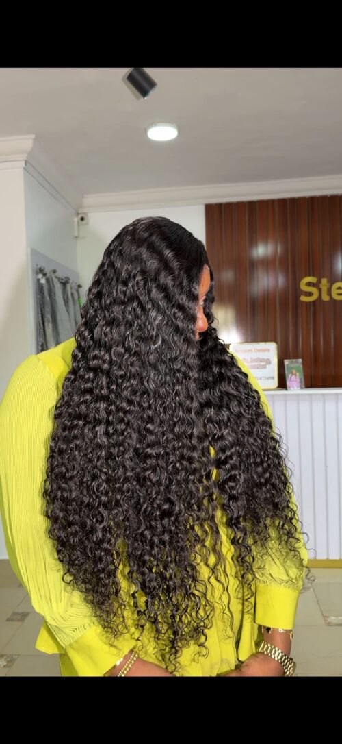34 inches Deepwave Curls with 5by5 closure unit