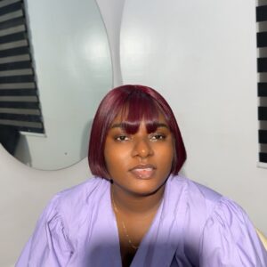 8 inches bonestraight wine color fringe