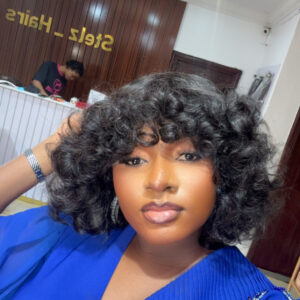 10 inches sassy bouncy fringe wig