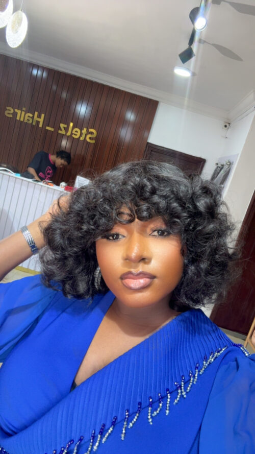 10 inches sassy bouncy fringe wig