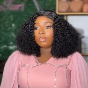 14 inches pixel curls with 5by5 closure