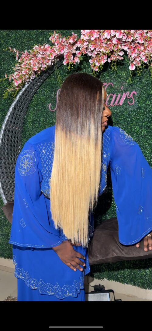 26 inches brown and blonde vietnamese bonestraight with 5by5 - Image 2