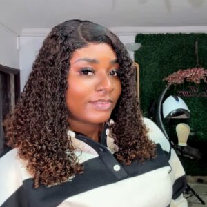 16 inches exotic curls with 5by5 closure