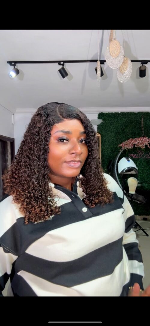 16 inches exotic curls with 5by5 closure