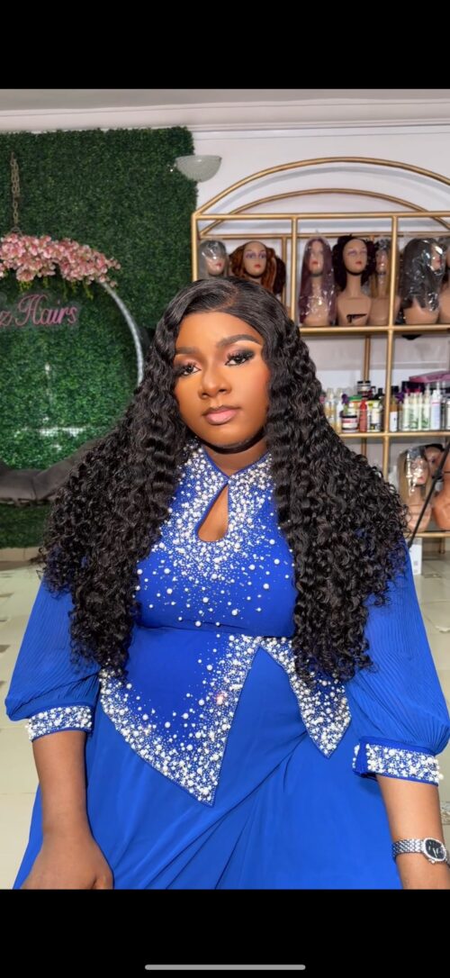 26 inches raw deepwave 250g with 5by5 closure