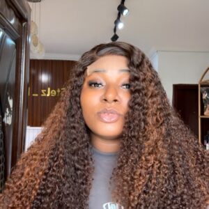 24 inches exotic curls 300g with 5by5 closure
