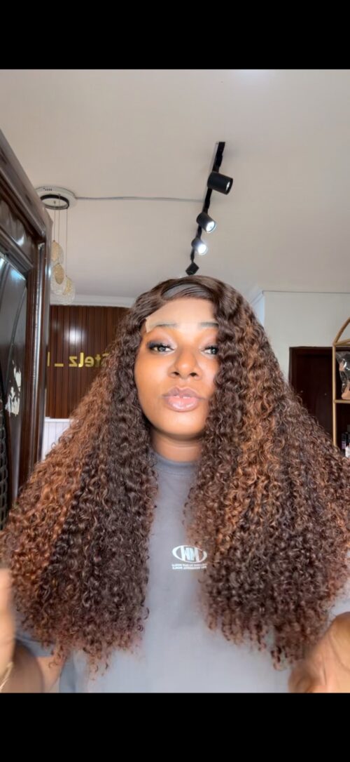 24 inches exotic curls 300g with 5by5 closure