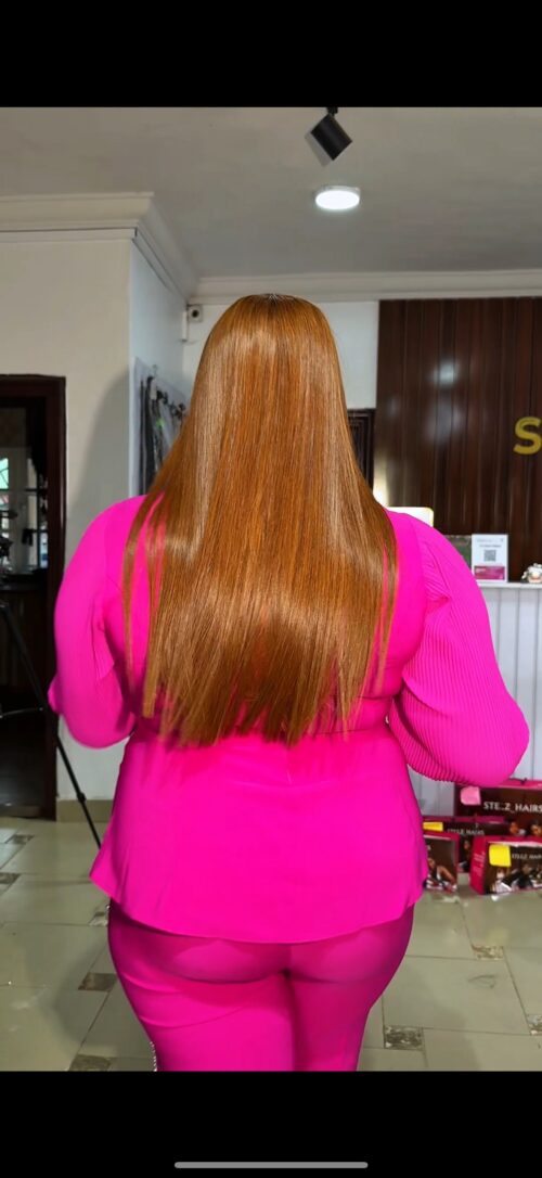 22 inches honey brown sdd bonestraight 200g with kimk closure - Image 2