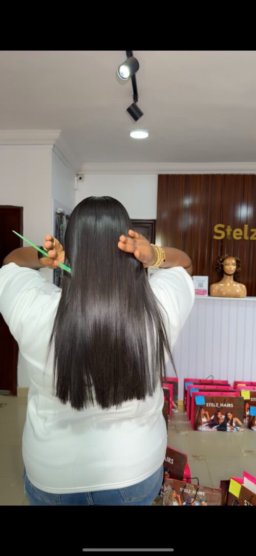 22 inches vietnamese bonestraight with 5by5 HD lace closure - Image 2