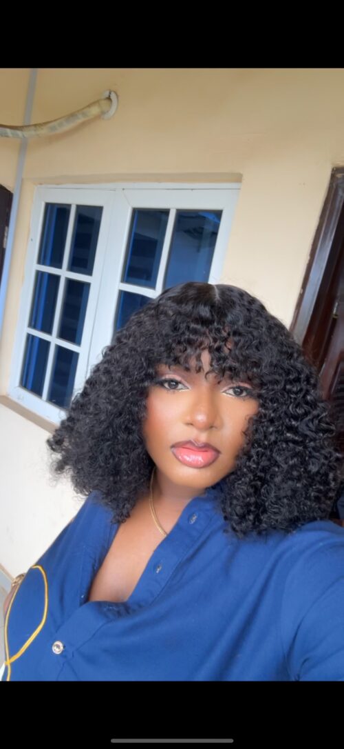 14 inches pixel curls closure fringe 200g