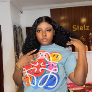 16 inches pixel curls with 5by5 closure