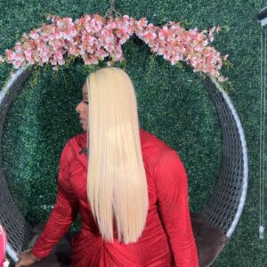 24 inches blonde bone straight 300g