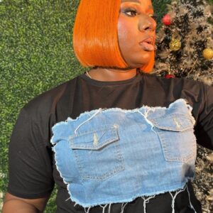 10 inches orange unit wig
