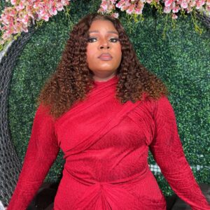 16 inches brown unit pixie curls with 5*5