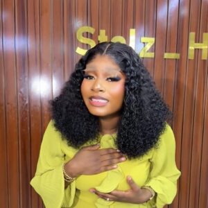 14 inches exotic curls with customized 5*5 closure