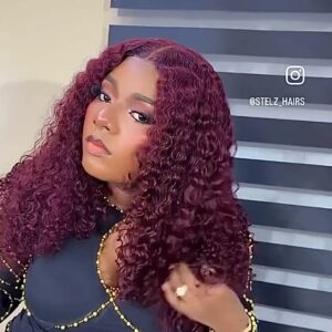 16 inches wine pixie with kim k closure