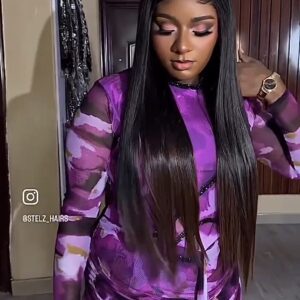 24 inches babythin bonestraight with 5*5 closure