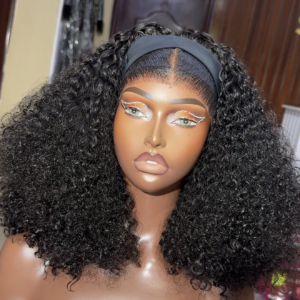 gele frontal and culy head band wig combo